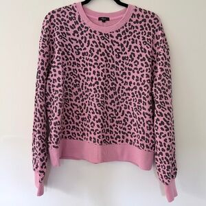 Rails 'Ramona' Pink Black Jaguar Pattern French Terry Cotton Cozy Animal Print